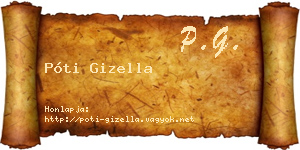 Póti Gizella névjegykártya